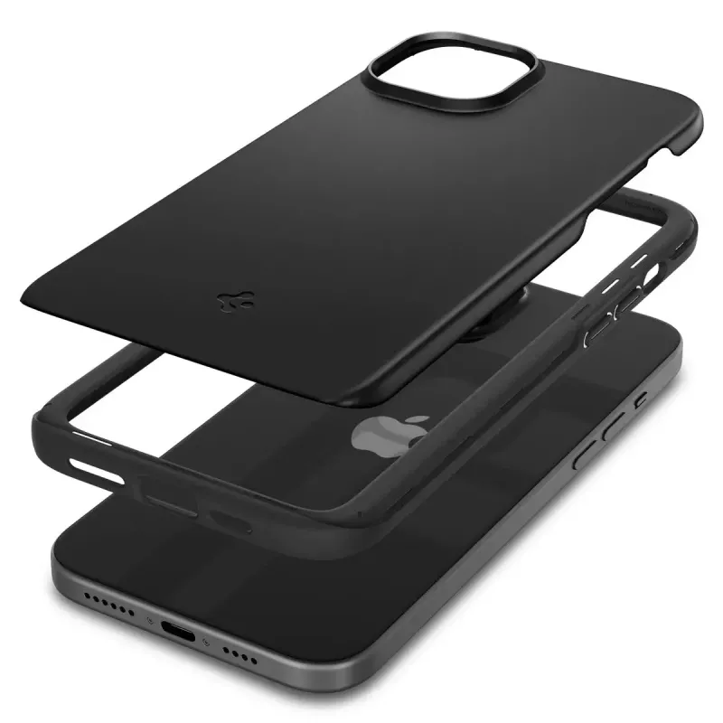 Kate Spigen ACS06776 iPhone 15 jaoks 15,5 cm must