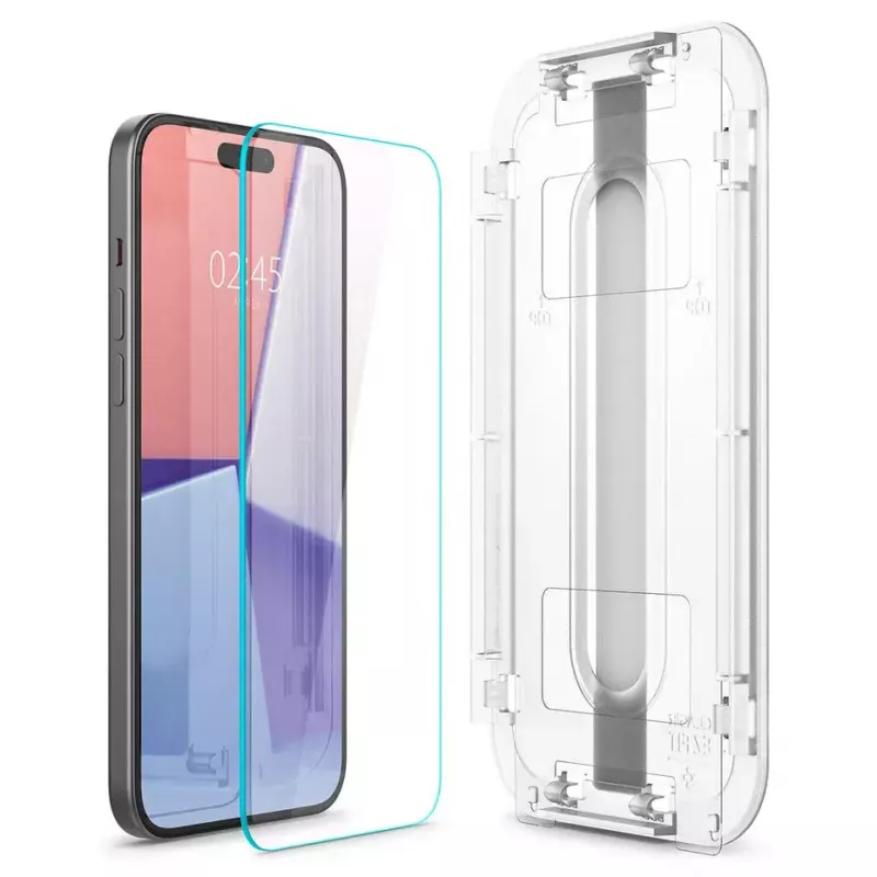 Spigen iPhone 15 Glas.tR EZ Fit ekraanikaitse karastatud klaas läbipaistev
