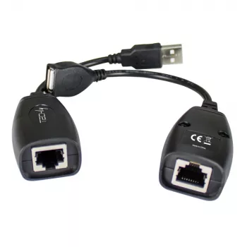 Techly IUSB-EXTENDTY5 kaablisoolis USB RJ-45 Must