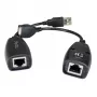 Techly IUSB-EXTENDTY5 kaablisoolis USB RJ-45 Must