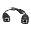Techly IUSB-EXTENDTY5 kaablisoolis USB RJ-45 Must