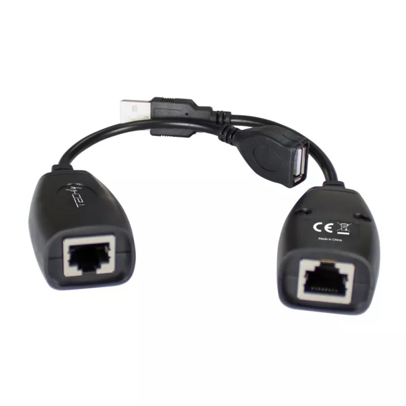Techly IUSB-EXTENDTY5 kaablisoolis USB RJ-45 Must