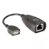 Techly IUSB-EXTENDTY5 kaablisoolis USB RJ-45 Must