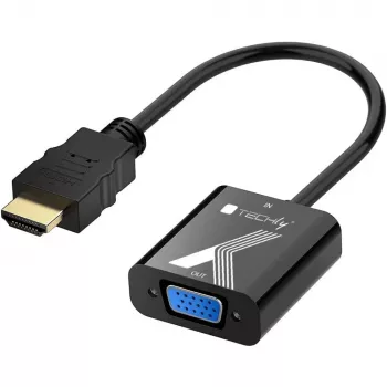 Techly kaabliadapter HDMI-VGA must 0,1 m 1920x1200 60 Hz