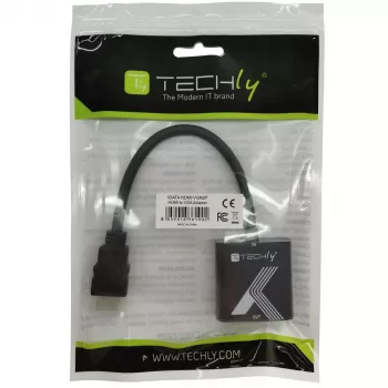 Techly kaabliadapter HDMI-VGA must 0,1 m 1920x1200 60 Hz