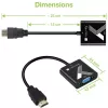 Techly kaabliadapter HDMI-VGA must 0,1 m 1920x1200 60 Hz