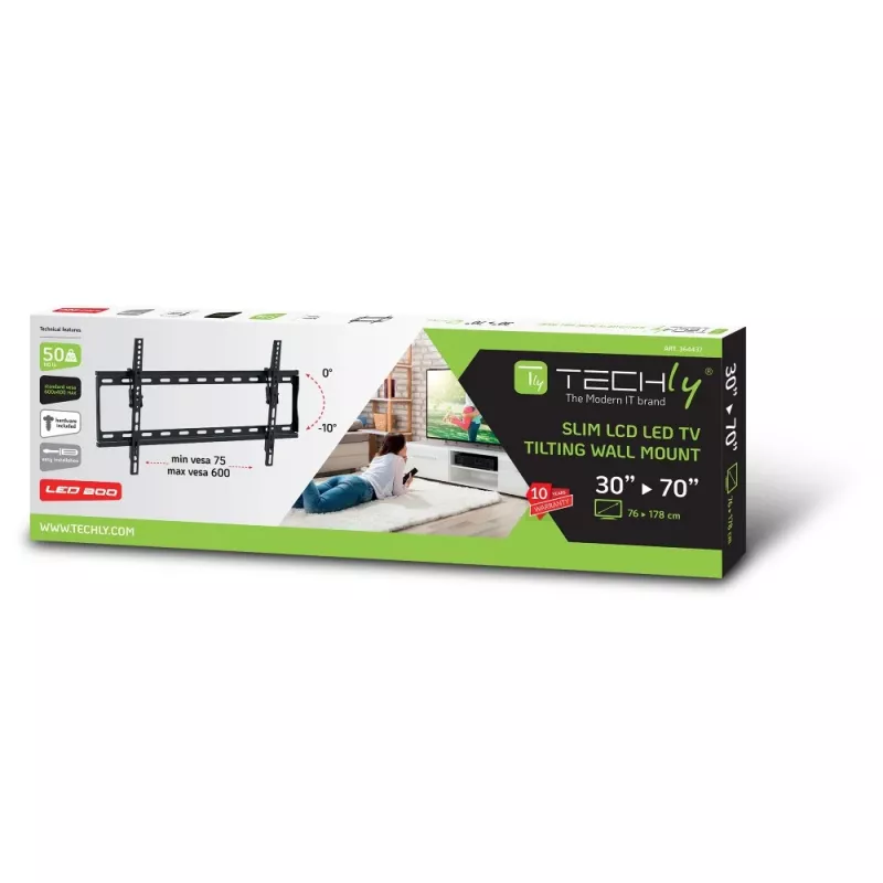 Techly ICA-PLB 261L TV seinaalus / alus 177.8 cm (70 tolli) Must