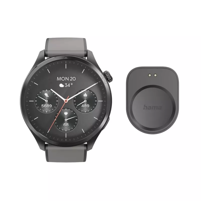 Hama 9000 3,63 cm (1,43 tolli) AMOLED 52 mm digitaalne puuteekraaniga antratsiit GPS (satelliit)