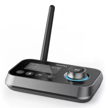 Juhtmevaba helisignaali saatja/vastuvõtja HAMA Link.it duo 3,5 mm, Bluetooth, 10 m leviala, USB-toitega, must