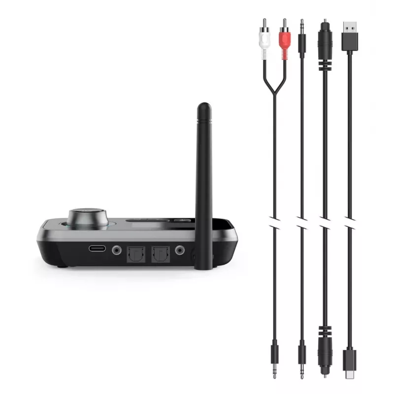 Juhtmevaba helisignaali saatja/vastuvõtja HAMA Link.it duo 3,5 mm, Bluetooth, 10 m leviala, USB-toitega, must