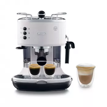 Espressomasin De’Longhi ECO 311.W — käsitsijuhitav 15 bar, 1,4 l veepaak, 2 tassi, soojashoidmine, köögiletil