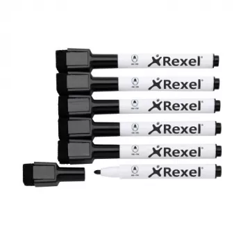 Rexel Magnetic Dry-Erase Markers Must 6 tk