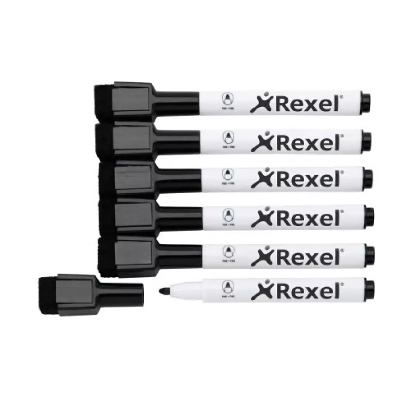 Rexel Magnetic Dry-Erase Markers Must 6 tk
