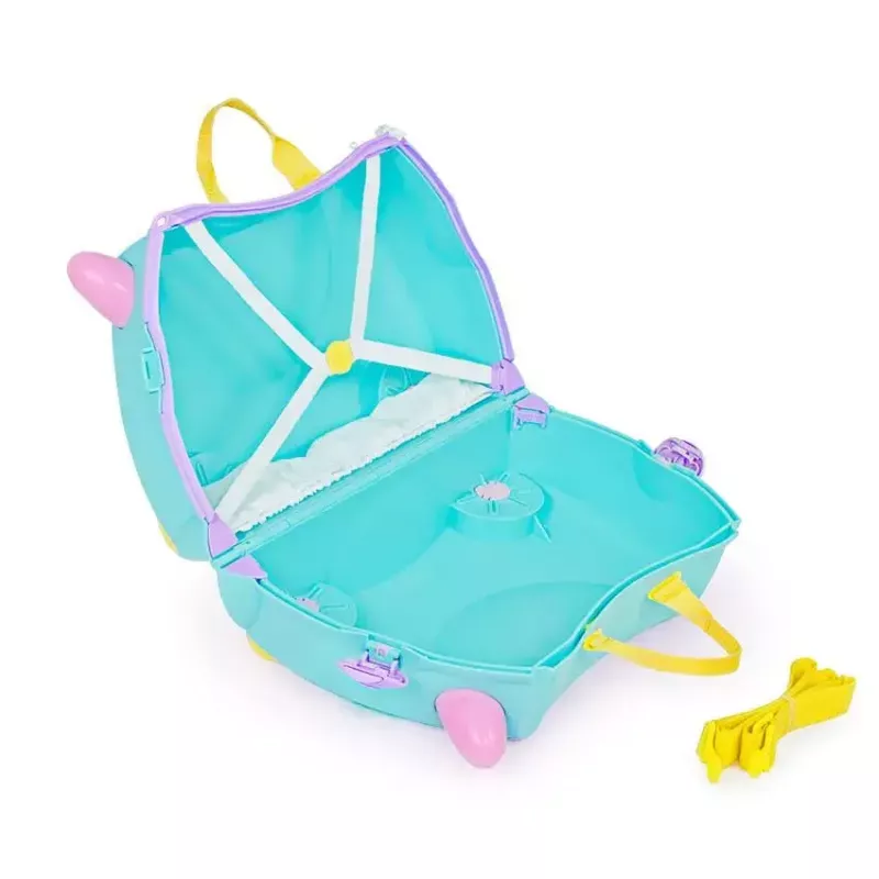 Kohver Trunki Una the Unicorn 4 ratast 18L Roosa Türkiissinine Kollane