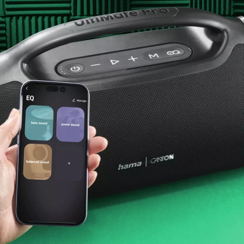 Partykõlar HAMA UltiMate Pro 120 W, juhtmevaba Bluetooth, veekindel, sisseehitatud aku, USB-C laadimine