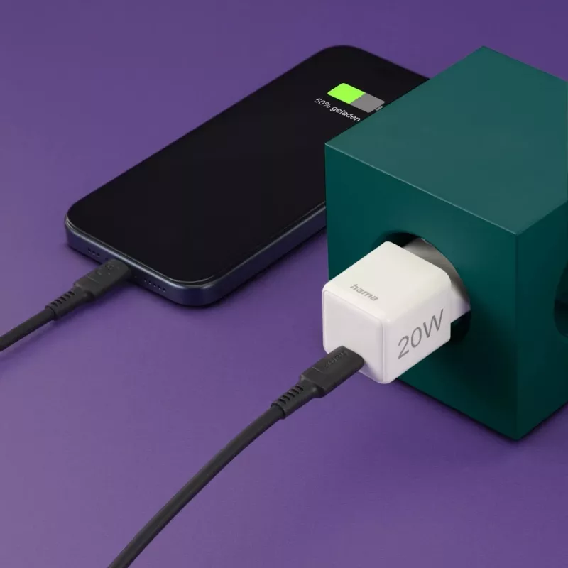 Siselaadur Hama 00201980 Kiirlaadimine Valge USB USB-C