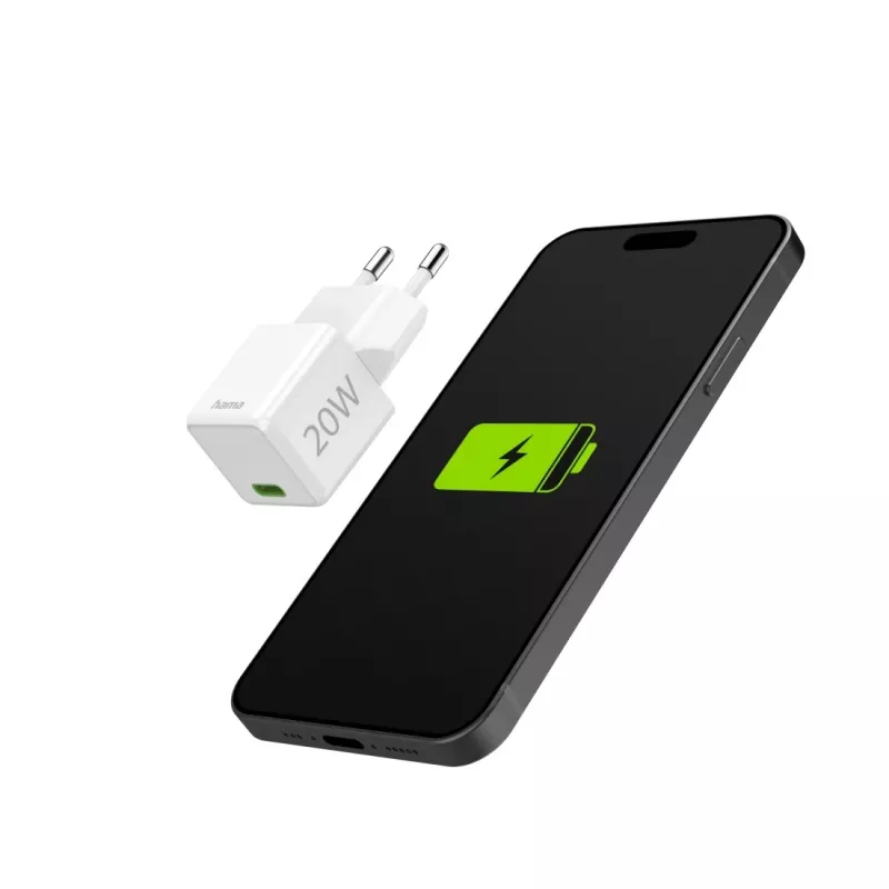 Siselaadur Hama 00201980 Kiirlaadimine Valge USB USB-C