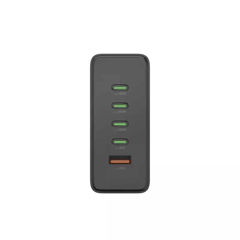 Laadimisjaam HAMA 201977, 240W kokku, 4× USB-C, 1× USB-A, must