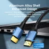 HDMI-kaabel Vention 8K 48Gbps HDMI 2.1 puuvillase punutisega isane-isane 1 m sinine alumiinium
