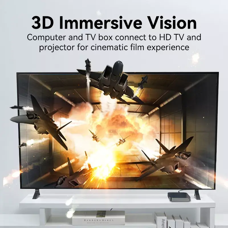 HDMI-kaabel Vention 8K 48Gbps HDMI 2.1 puuvillase punutisega isane-isane 1 m sinine alumiinium