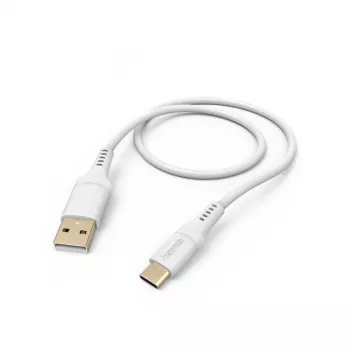 Hama Flexible USB-kaabel USB 2.0 1,5 m USB A USB C valge