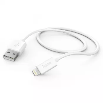 Hama laadimiskaabel, USB-A - Lightning, 1 m, valge