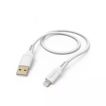 Hama painduv kaabel 1,5 m valge Lightning – USB A 2,4 A