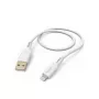 Hama painduv kaabel 1,5 m valge Lightning – USB A 2,4 A