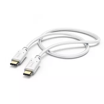 Hama laadimiskaabel, USB-C - USB-C, 1,5 m, valge