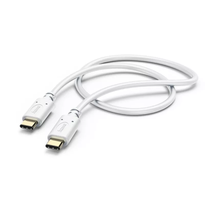 Hama laadimiskaabel, USB-C - USB-C, 1,5 m, valge