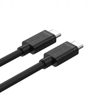 USB-C–USB-C kaabel Unitek Y-C477BK01-2M, USB 3.2 Gen 1, 2 m, 5 Gbit/s, PD 60 W, must