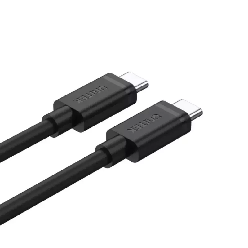 USB-C–USB-C kaabel Unitek Y-C477BK01-2M, USB 3.2 Gen 1, 2 m, 5 Gbit/s, PD 60 W, must