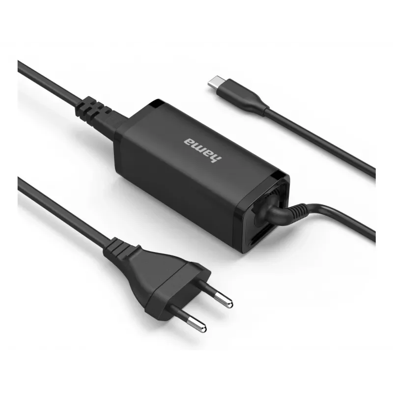 Hama 00200023 toiteadapter 65W must siseruumidesse sülearvutile