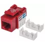 Intellinet Keystone Jack, Cat6, UTP, Punch-down, Red