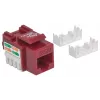Intellinet Keystone Jack, Cat6, UTP, Punch-down, Red