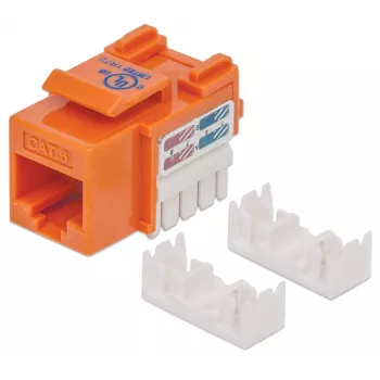 Intellinet Keystone Jack, Cat6, UTP, Punch-down, oranž