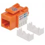 Intellinet Keystone Jack, Cat6, UTP, Punch-down, oranž