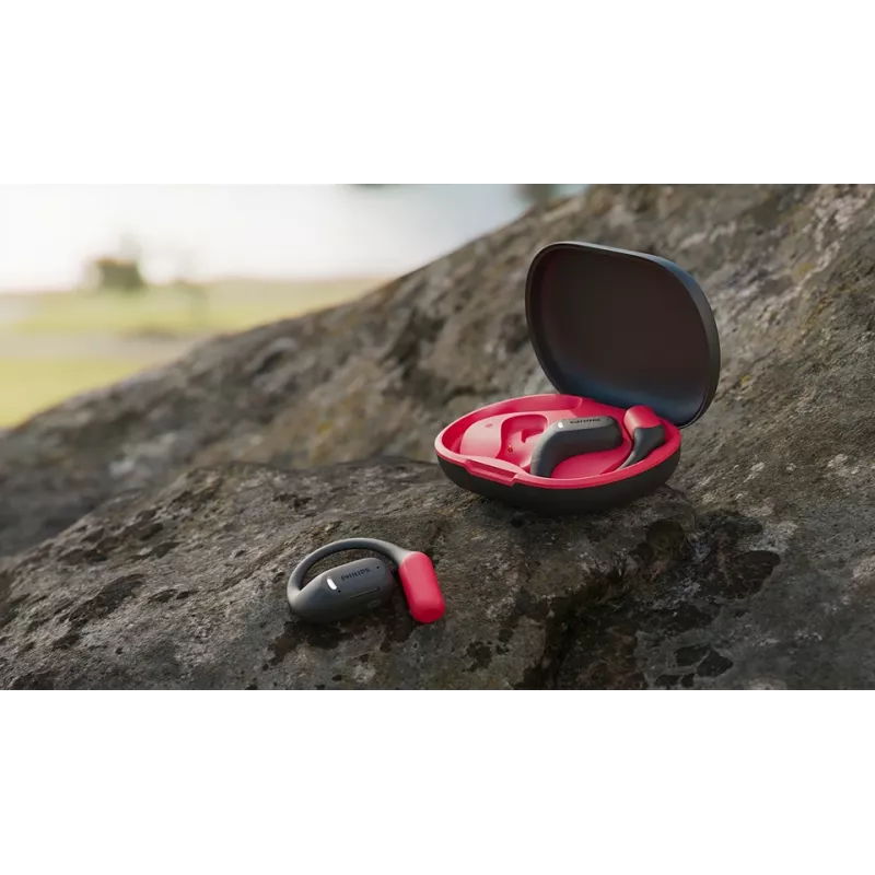 Philips 6000 seeria TAA6709BK/00 kõrvaklapid/kõrvaklappide komplekt True Wireless Stereo (TWS) Ear-hook spordikõrvaklapid Bluetooth must, punane
