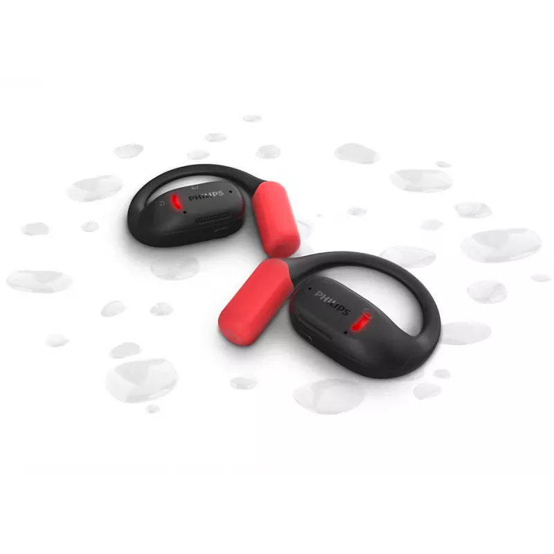 Philips 6000 seeria TAA6709BK/00 kõrvaklapid/kõrvaklappide komplekt True Wireless Stereo (TWS) Ear-hook spordikõrvaklapid Bluetooth must, punane