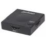 Manhattan HDMI-lüliti 2-pordiline, 1080p, ühendab ×2 HDMI-allikat ×1 ekraaniga, automaatne ja käsitsi lülitus (nupu kaudu), välist toidet pole vaja, must, kolmeaastane garantii