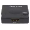 Manhattan HDMI-lüliti 2-pordiline, 1080p, ühendab ×2 HDMI-allikat ×1 ekraaniga, automaatne ja käsitsi lülitus (nupu kaudu), välist toidet pole vaja, must, kolmeaastane garantii