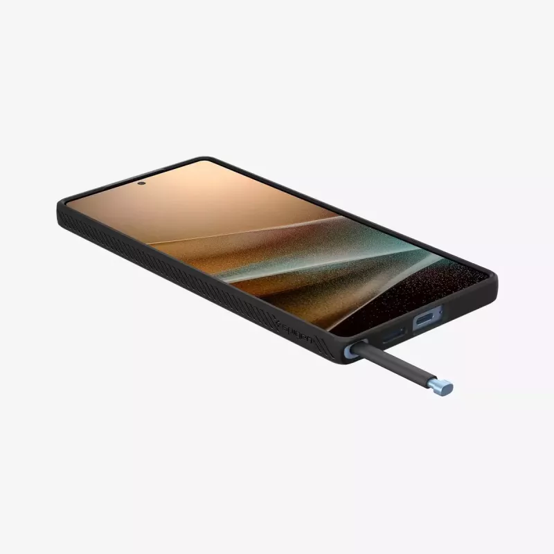 Spigen Galaxy S25 Ultra ümbris Liquid Air matt must kate Samsung Galaxy S25 Ultra 6,9-tollisele