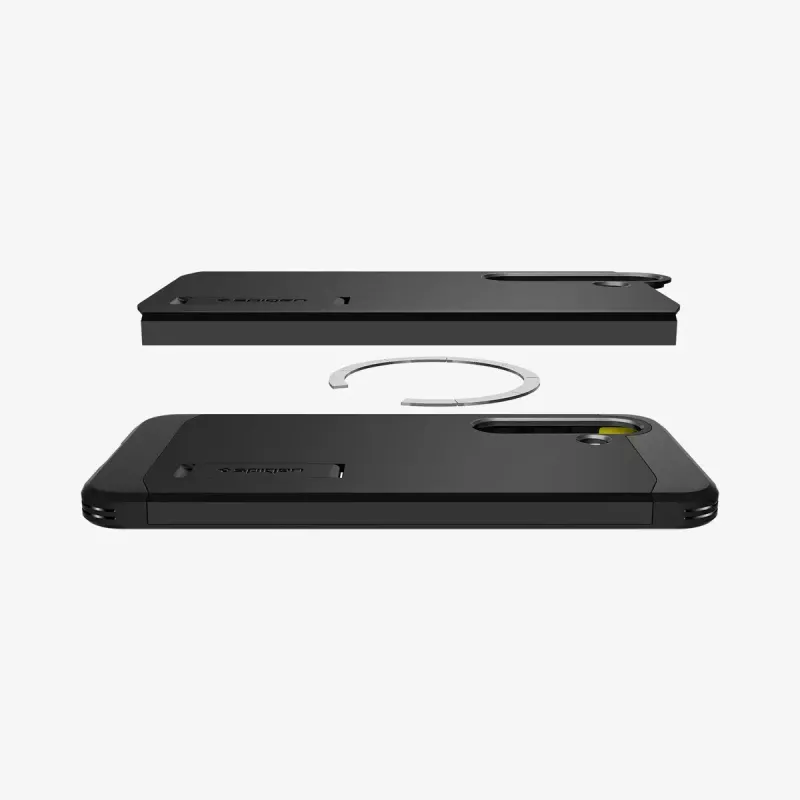 Spigen Galaxy S25 ümbris Tough Armor AI must kate lauajalaga