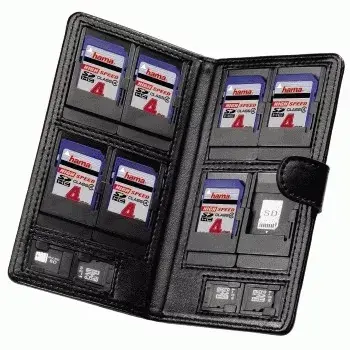 Hama „Vegas“ SD/microSD mälukaardiümbris Koskin Must