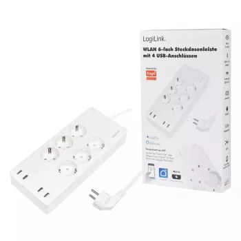 LogiLink Wi-Fi nutipistikupesa 6-suunaline CEE 7/3 4x USB
