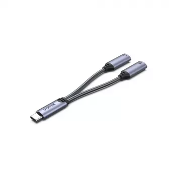 Audiodapter UNITEK M206A USB USB-C alumiiniumist must hall