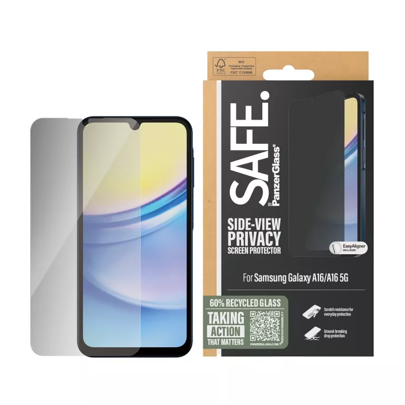 PanzerGlass SAFE. by ® privaatsusekraani kaitse Samsung Galaxy A16 | A16 5G | Ultra-Wide Fit