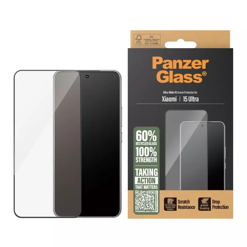 PanzerGlass ekraanikaitse Xiaomi 15 Ultra Ultra-Wide Fit kriimustus- ja löögikindel