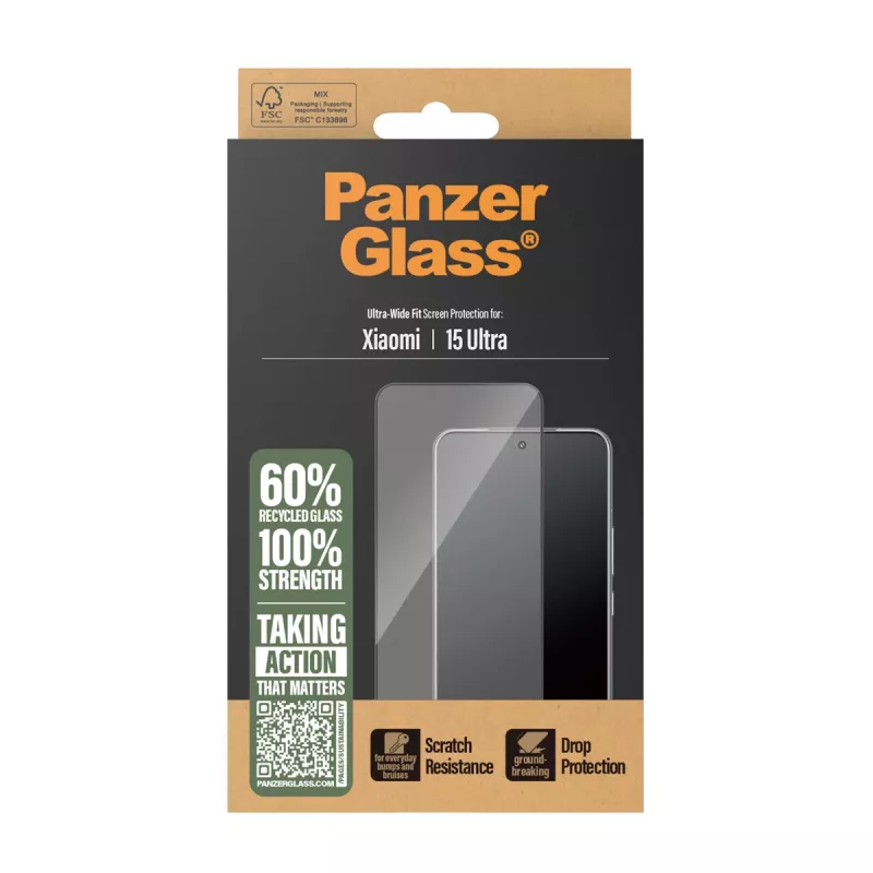 PanzerGlass ekraanikaitse Xiaomi 15 Ultra Ultra-Wide Fit kriimustus- ja löögikindel