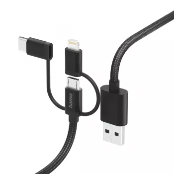 Hama 00201536 USB-kaabel USB 2.0 1,5 m USB A USB C Must